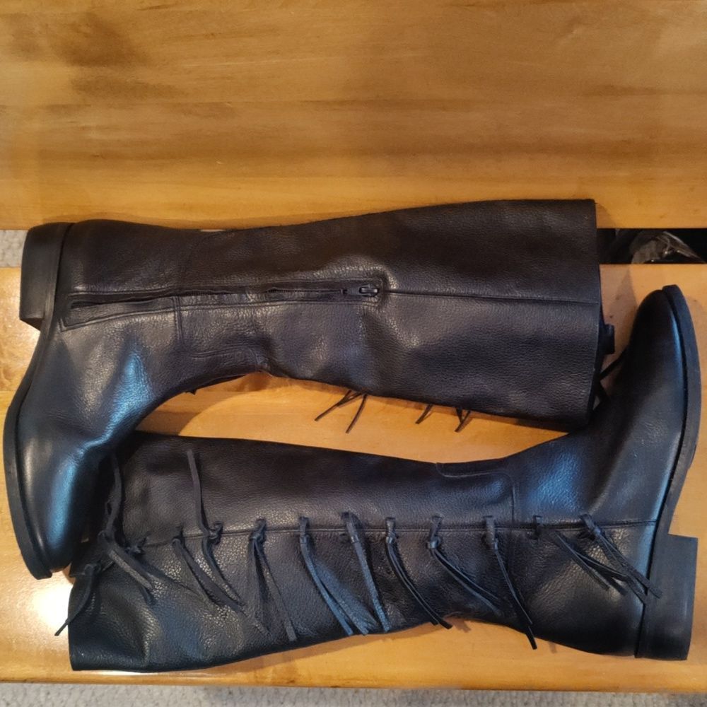 Matisse Ramsey size 9 black fringed riding boots - Picture 5 of 12